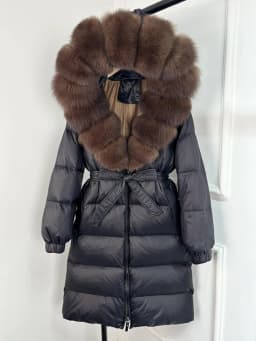 Janveny 2026 Winter Puffer Jacket Women Large Real Fox Fur Hooded Thick Warm White Duck Down Coat Long Female Parkas Waterproof