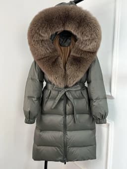 Janveny 2026 Winter Puffer Jacket Women Large Real Fox Fur Hooded Thick Warm White Duck Down Coat Long Female Parkas Waterproof