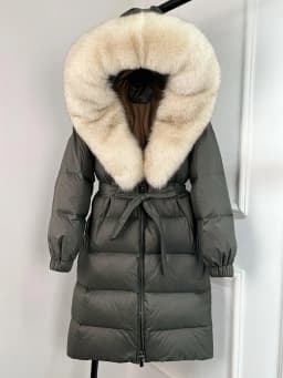 Janveny 2026 Winter Puffer Jacket Women Large Real Fox Fur Hooded Thick Warm White Duck Down Coat Long Female Parkas Waterproof