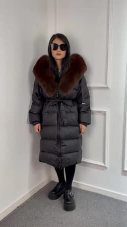 Janveny 2026 Winter Puffer Jacket Women Large Real Fox Fur Hooded Thick Warm White Duck Down Coat Long Female Parkas Waterproof