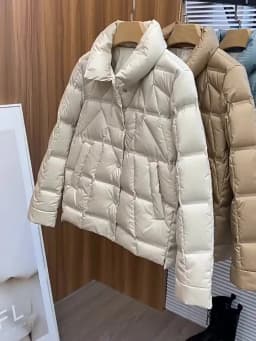 Janveny 2025 New Autumn Winter Lightweight Puffer Jacket Women Long Sleeve Single Breasted Duck Down Coat Female Short Parkas