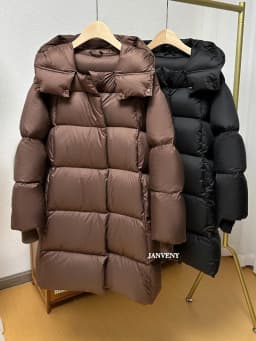 Janveny 2025 New Winter Hoodie White Duck Down Coat Women Thickened Warm Fluffy Solid Color Oversized Long Puffer Bread Jacket
