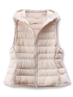 Light and Warm Without Burden, Cabinet Loose 90 Duck Down Hooded Down Vest Women F097 abrigo mujer