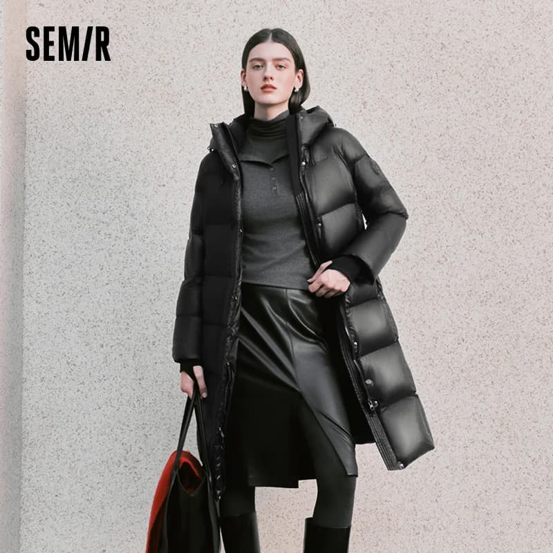 Semir Women Down Jacket Goose Down Fill 2026 Winter Outdoor Layer Warm Insulation Cold Weather Everyday Style Clean Silhouette