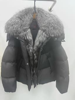 New Fashion Winter Women Goose Down Jacket Real Fox Raccoon Fur Collar Jacket Detachable Sleeves Thick Warm Luxury Female Coat