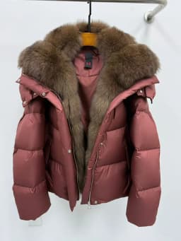 New Fashion Winter Women Goose Down Jacket Real Fox Raccoon Fur Collar Jacket Detachable Sleeves Thick Warm Luxury Female Coat