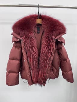 New Fashion Winter Women Goose Down Jacket Real Fox Raccoon Fur Collar Jacket Detachable Sleeves Thick Warm Luxury Female Coat