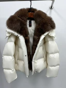 New Fashion Winter Women Goose Down Jacket Real Fox Raccoon Fur Collar Jacket Detachable Sleeves Thick Warm Luxury Female Coat