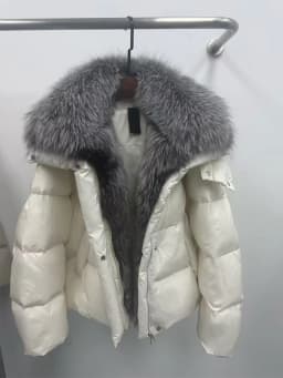 New Fashion Winter Women Goose Down Jacket Real Fox Raccoon Fur Collar Jacket Detachable Sleeves Thick Warm Luxury Female Coat