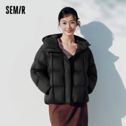 Semir Women Down Jacket 90 Percent Down Fill Waterproof Oil Resistant Stain Resistant Thermal Warmth Antistatic Hooded 2026 New