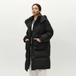 Semir Long Down Coat Hooded Raglan Sleeve Women 2025 Winter Solid Color Warm Thickened Casual Daily Insulated Outerwear