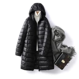 0-10℃ Women Winter Coat Hat Detachable Autumn Ultralight Duck Down Jacket for Women Slim Puffer Jacket Windproof Long Down Coat