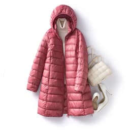 0-10℃ Women Winter Coat Hat Detachable Autumn Ultralight Duck Down Jacket for Women Slim Puffer Jacket Windproof Long Down Coat