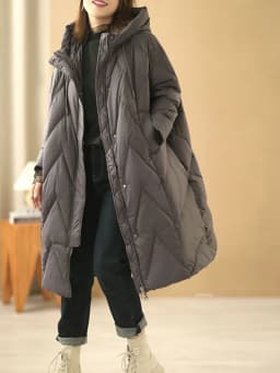Janveny Women Loose Long Coat 90% White Duck Down Jacket Women 2025 Winter Female Overcoat Winter Hooded Puffer Feather Parkas