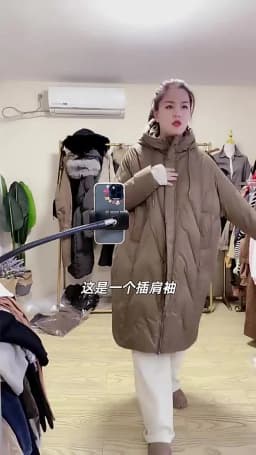 Janveny Women Loose Long Coat 90% White Duck Down Jacket Women 2025 Winter Female Overcoat Winter Hooded Puffer Feather Parkas