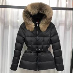 2024 Winter Fashion Down jacket Women Short Thickened Slim fit Waist Hugging Fox Big Fur Collar Hood White Duck