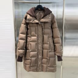 Janveny 2025 New Winter Long White Duck Down Jacket Women Casual Loose Fit Warm Parkas Knitted Hat Detachable Puffer Down Coat