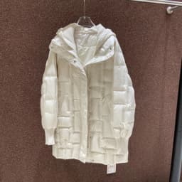 Janveny 2025 New Winter Long White Duck Down Jacket Women Casual Loose Fit Warm Parkas Knitted Hat Detachable Puffer Down Coat