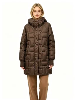Janveny 2025 New Winter Long White Duck Down Jacket Women Casual Loose Fit Warm Parkas Knitted Hat Detachable Puffer Down Coat