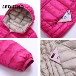 SEDUTMO Winter Duck Down Coat Women Hooded Two Side Wear Jackets Ultra Light Coat Spring Puffer Jacket ED616