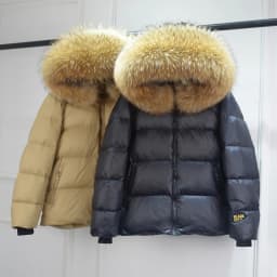 Luxury Big Natural Raccoon Fur Hooded For Women And Man Winter 90% White Duck Down Jacket Short Puffer Fluffy Coat Female Parka