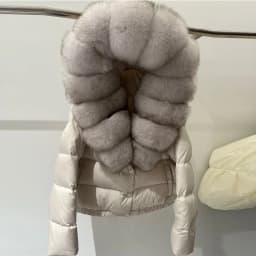 Janveny Natural Real Fox Fur Hooded Short Puffer Jacket Women 2025 Winter 90% White Duck Down Coat Female Parkas Outwear