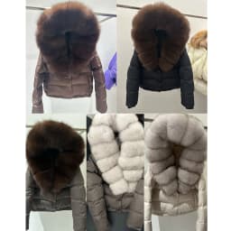 Janveny Natural Real Fox Fur Hooded Short Puffer Jacket Women 2025 Winter 90% White Duck Down Coat Female Parkas Outwear