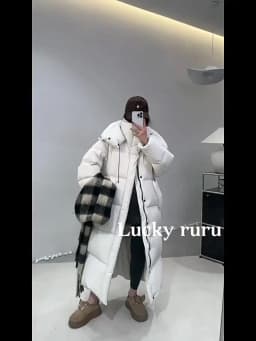 Janveny Women's Down Coats Korean Loose Hooded Thick Warm Long Duck Down Jacket Winter Puffer Coat For Female Parkas Outwear