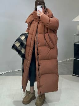 Janveny Women's Down Coats Korean Loose Hooded Thick Warm Long Duck Down Jacket Winter Puffer Coat For Female Parkas Outwear