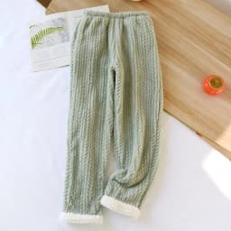 2026 Autumn/Winter New Women's Sleeping Pants With Velvet And Thickened Flannel Pants For Warm Home Sleeping Pants Ladies