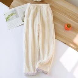 2026 Autumn/Winter New Women's Sleeping Pants With Velvet And Thickened Flannel Pants For Warm Home Sleeping Pants Ladies