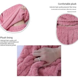 Women's Minimalist Soft Coral Velvet Jacquard Warm Pajama Set Cozy Loungewear Outerwear for Winter Christmas Back to School Gift