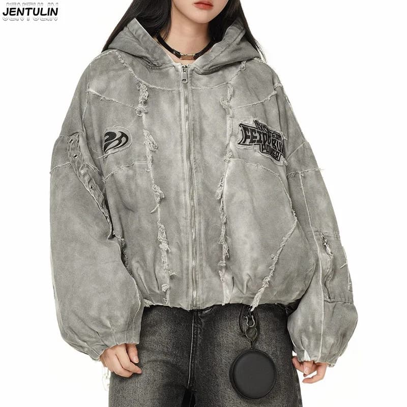 Autumn Winter New Men's Tide Original Design Techwear High Street Fashion Trend Vintage Jacket Chic Casual Coats Men Clothing