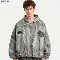 Autumn Winter New Men's Tide Original Design Techwear High Street Fashion Trend Vintage Jacket Chic Casual Coats Men Clothing