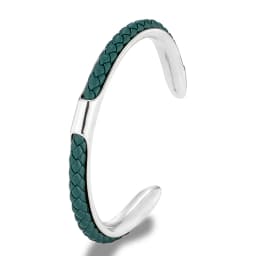 MKENDN Classic Men Stainless Steel Woven Leather Cuff Bracelet Bangles Fashion Minimalist Jewelry Pulseras Lovers' Gift