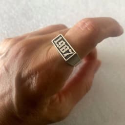 Custom 3D Wedding Ring For Couples Personalise Stainless Steel 3D Ring Gold 18K Plated Custom Birthday Father's Day Gifts