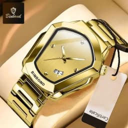 BINBOND Luxury Mens Watches Stainless Steel Strap New Concept Quartz Calendar Business Sports WristWatch Fashion Watches For Men
