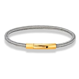MKENDN Punk Simple Style Men Jewelry Non-fading Steel Wire Rope Bracelet Classic Cuff Charm Bracelet for Men Male Gifts