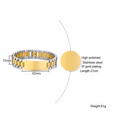 10MM -15.5MM LUXURY METAL ID BRACELET PREMIUM OYSTER STYLE BAND PERSONALIZED ENGRAVING BRACELETS GIFT FOR HIM