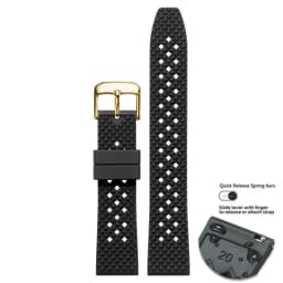 High Quality Honeycomb Tropic FKM Rubber Watch Strap18mm 19mm 20mm 22mm24mm Quick Release Breathable FKM Fluororubber WatchBands