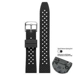 High Quality Honeycomb Tropic FKM Rubber Watch Strap18mm 19mm 20mm 22mm24mm Quick Release Breathable FKM Fluororubber WatchBands