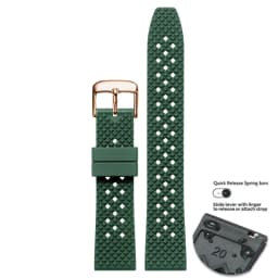 High Quality Honeycomb Tropic FKM Rubber Watch Strap18mm 19mm 20mm 22mm24mm Quick Release Breathable FKM Fluororubber WatchBands