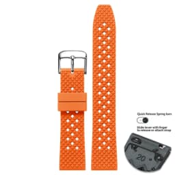 High Quality Honeycomb Tropic FKM Rubber Watch Strap18mm 19mm 20mm 22mm24mm Quick Release Breathable FKM Fluororubber WatchBands