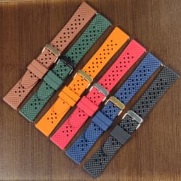 High Quality Honeycomb Tropic FKM Rubber Watch Strap18mm 19mm 20mm 22mm24mm Quick Release Breathable FKM Fluororubber WatchBands