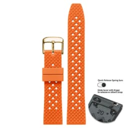 High Quality Honeycomb Tropic FKM Rubber Watch Strap18mm 19mm 20mm 22mm24mm Quick Release Breathable FKM Fluororubber WatchBands