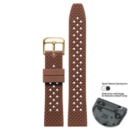 High Quality Honeycomb Tropic FKM Rubber Watch Strap18mm 19mm 20mm 22mm24mm Quick Release Breathable FKM Fluororubber WatchBands