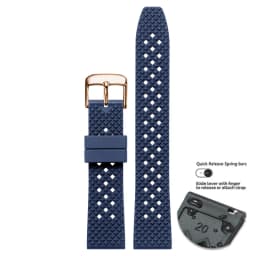 High Quality Honeycomb Tropic FKM Rubber Watch Strap18mm 19mm 20mm 22mm24mm Quick Release Breathable FKM Fluororubber WatchBands