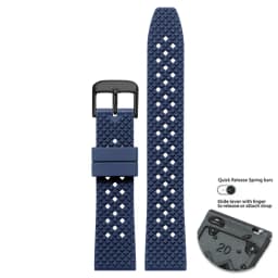 High Quality Honeycomb Tropic FKM Rubber Watch Strap18mm 19mm 20mm 22mm24mm Quick Release Breathable FKM Fluororubber WatchBands