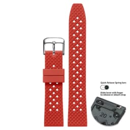 High Quality Honeycomb Tropic FKM Rubber Watch Strap18mm 19mm 20mm 22mm24mm Quick Release Breathable FKM Fluororubber WatchBands