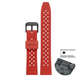 High Quality Honeycomb Tropic FKM Rubber Watch Strap18mm 19mm 20mm 22mm24mm Quick Release Breathable FKM Fluororubber WatchBands